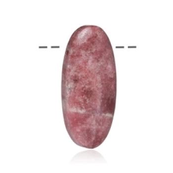 Oval Thulit gebohrt, ca. 4,0 cm – Mut, Schutz & Aufbruch